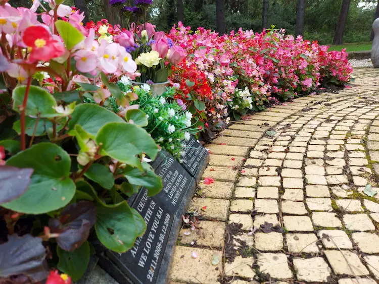 A memorial garden.