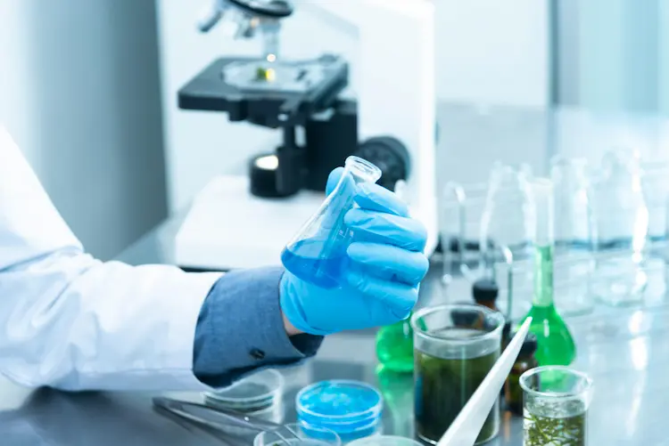 A chemist working at a laboratory.