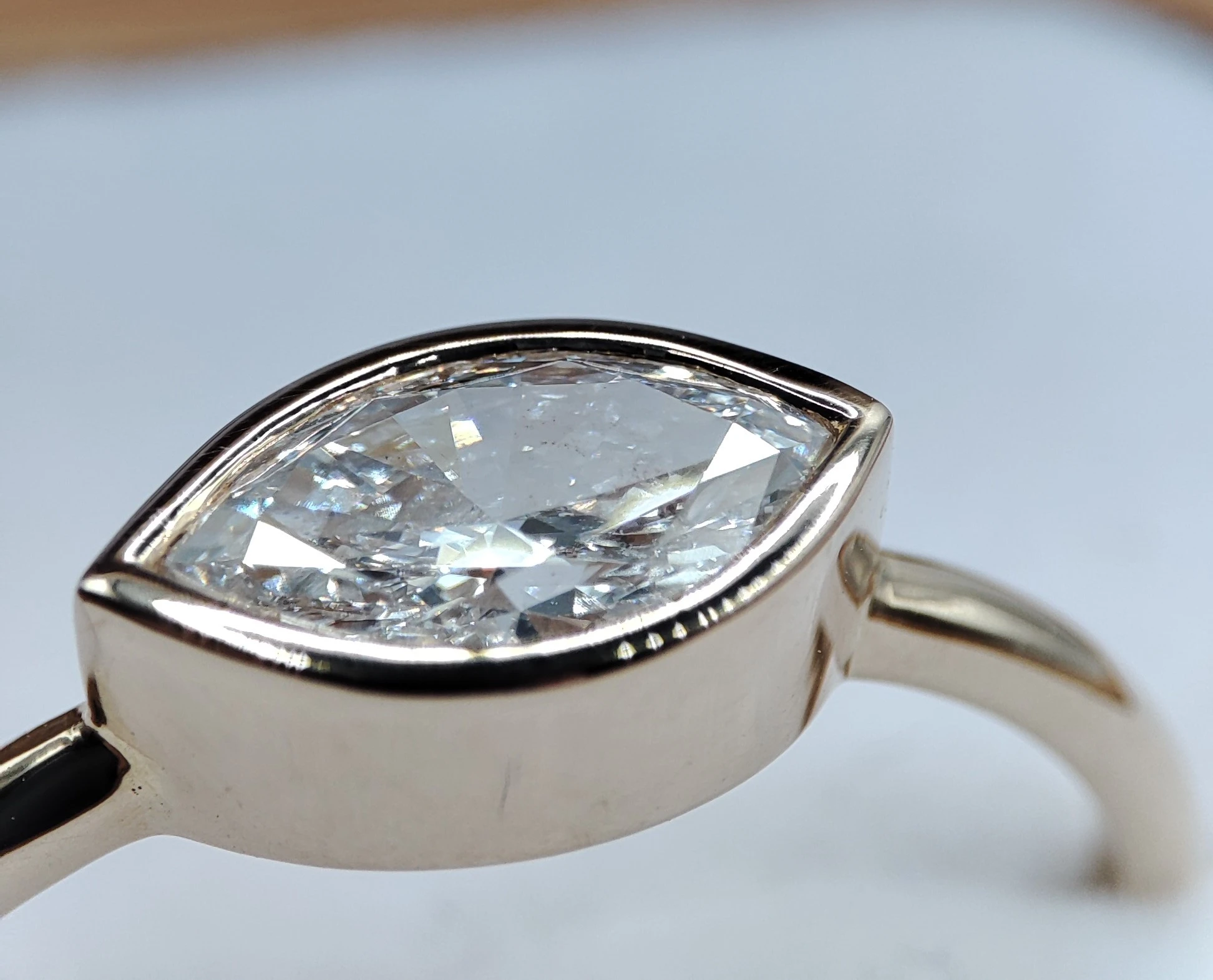 Elegant marquise Cut Cremation Diamond Ring
